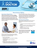 Ask the Doctor: Shared Decision Making (PDF) | ZERO Prostate Cancer